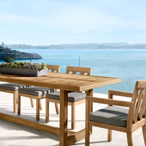Table en teck en promotion, design moderne rectangulaire, idéale pour l'extérieur, durable. - Product Image 2