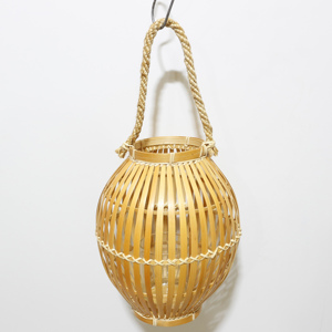<b>Bamboo</b> Lantern Hanging Candle Holder Handwoven Decorative Lamp - Product Image 5
