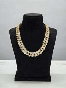 Cadena cubana de 22 mm con diamantes cultivados en laboratorio, plata 925, oro rosa, collar con incrustaciones de diamantes VVS1, 54 quilates en total, 550 g, joyería personalizada. - Product Image 1