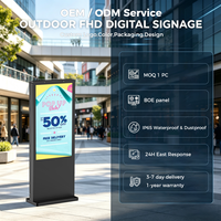 Kiosque publicitaire à écran tactile extérieur avec ventilateur de refroidissement, affichage numérique vertical de 32 pouces, écran haute luminosité