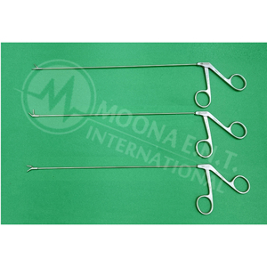 Juego de 3 Pinzas de Microcirugía Laringea, Rectas Ascendentemente y Descendentemente Inclinadas, 25 cm de Longitud de Trabajo, Instrumental Quirúrgico ORL - Product Image 2