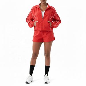 Conjunto Deportivo Unisex de Secado Rápido, Transpirable y Ecológico, Corte Regular, Chaqueta Deportiva de Manga Larga con Logotipo Estampado/Sólido en la Parte Delantera para Yoga - Product Image 2