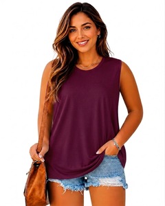 Nouvel Arrivage Débardeur Femme Été Décontracté Maison Écologique Couleur Unie Taille Personnalisable - Product Image 6