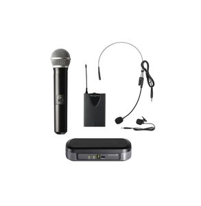 Sistema de Micrófono Inalámbrico de Doble Canal UHF Profesional con Micrófono de Mano, de Solapa y de Diadema, Venta al Por Mayor - Product Image 1