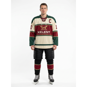 Uniforme Deportivo Personalizado OEM para Hombre, Camiseta de Entrenamiento con Encaje, Diseño Sublimado para Hockey sobre Hielo, Tipo de Patrón con Número - Product Image 1