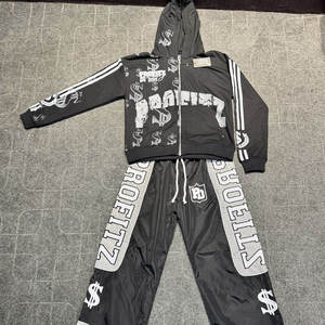 Survêtement Homme Léger et Respirant Coupe Slim Tendance Streetwear Imprimé Sérigraphie Nouvelle Collection Évasé Vente Chaude - Product Image 1