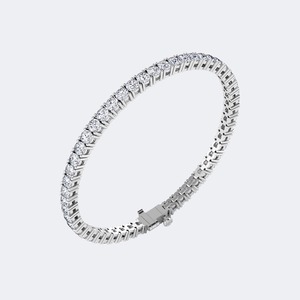 Luxury 6.00 CTW Round Brilliant Cut Lab Grown Diamond <b>Bracelet</b> For Women Gold Wedding Anniversary Jewelry 9K 14K 18K Solid Gold - Product Image 3