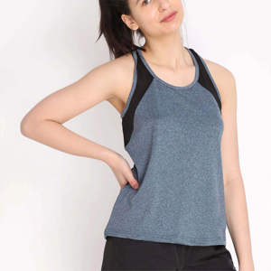 Débardeur de sport à séchage rapide pour femmes, en coton et polyester, disponible en différentes couleurs, OEM - Product Image 5