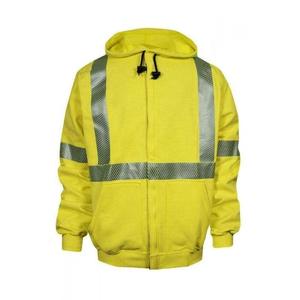 Combinaisons en laine réfléchissantes à capuche pour hommes, haute visibilité, jaune-vert, imprimé par sublimation, imperméables, color block, 220g, fermeture éclair - Product Image 3