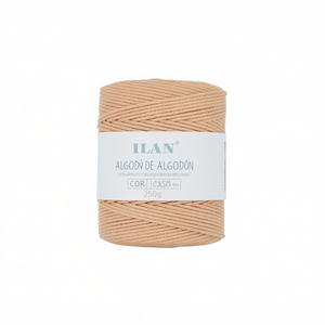 Cordon en coton Ilan 2 mm marron, bobine de 250 g pour travaux manuels - Product Image 1