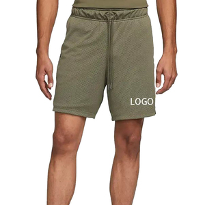 Shorts de basketball respirants en tissu mesh pour hommes, taille élastique avec cordon de serrage, décontractés, pour sports de plein air, options grandes tailles, pas chers - Product Image 4