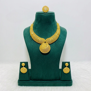 Ensemble de bijoux chic pour femmes, 4 pièces, plaqué or 24 carats, style indien, arabe, africain, collier, ensemble de bijoux, cadeau de fiançailles, de mariage, d'anniversaire, de fête - Product Image 2