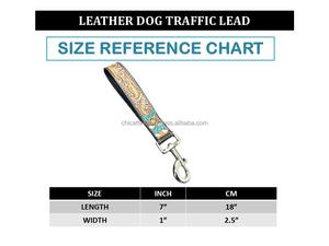 Vente chaude 2025 conception florale usiné à la main en cuir véritable chiens plomb personnalisé trafic plomb accessoires pour animaux de compagnie pour l'utilisation d'entraînement - Product Image 2