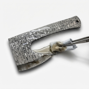 ใบมีดขวานเหล็กดามัสกัสทำมือแบบเต็มด้าม สำหรับทำมีด DIY  จำหน่ายส่งจากโรงงานโดยตรง - Product Image 5