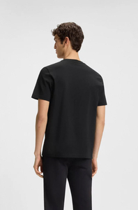 Camiseta Negra de Algodón Grueso, Estilo Oversize con Hombros Caídos, Ropa Urbana, Logotipo Personalizado, Fabricante OEM ODM, MARFA INTERNATIONAL - Product Image 2