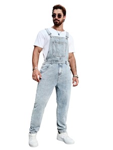 Overoles Casuales de Mezclilla para Hombre, con Tirantes Ajustables, Suaves, Cómodos y Duraderos, para Uso Diario - Product Image 6