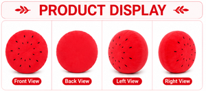 Cojín de Peluche con Forma de Sandía, Almohada Suave, Decoración para Sofá/Cama, Regalo, Juguete para Abrazar para Niños, Venta al Por Mayor OEM - Product Image 4
