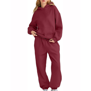 Ensembles de survêtements décontractés surdimensionnés pour femmes, de haute qualité, deux pièces, pour l'entraînement et le jogging - Product Image 3