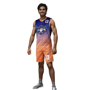 Ensemble d'uniformes de volley-ball personnalisés pour hommes, respirant, à séchage rapide, maillot et short de sport, vêtements de sport performants - Product Image 2