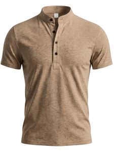 Men Customized Collar Short Sleeve Knitted T-Shirt Slim Fit Customized Color Casual Regular Length Summer 200 Grams Breathable - Product Image 3