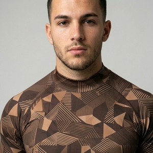 Camiseta Deportiva de Compresión de Manga Corta para Hombre, Personalizada OEM, Elástica, para Gimnasio, Entrenamiento y Rendimiento Atlético - Product Image 4