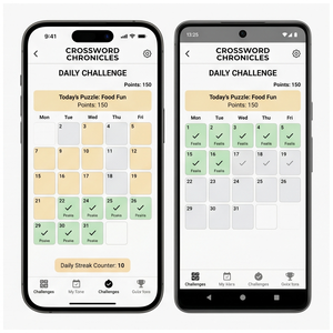Aplicación de crucigramas Royalcraft – Juego de rompecabezas de palabras, entrenamiento cerebral, desafíos diarios y mejora del vocabulario IOS/Android y MAC - Product Image 2
