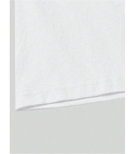 T-shirt vierge imprimé personnalisé de haute qualité, 100% coton tricoté, coupe ample à épaules tombantes, manches courtes, respirant, col rond, style streetwear, 300g - Product Image 3