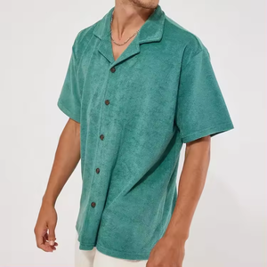 Colección 2026 de Camisas Polo a Rayas Marrón y Azul con Botones en Verde Espuma de Mar para Hombre, Conjunto de Ropa Casual Deportiva Elegante para Verano - Product Image 2
