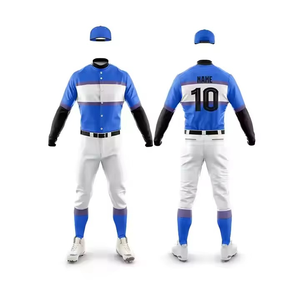 Ensemble d'uniformes de baseball personnalisés, broderie, impression par sublimation, logo, jersey 100% polyester respirant, uniformes pour équipes de baseball et de softball - Product Image 1