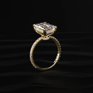 VVS-VS Clarity IGI Certified Radiant Cut Lab Grown Diamond Engagement <b>Ring</b> Gold Plated 9kt/14kt/18kt Luxury <b>Indian</b> Supplier - Product Image 3