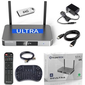 Remise pour fournisseur en gros de S6 Ultra entièrement programmés |   Boîtier TV Android 6K avec télécommande à commande vocale et éclairage - En stock - Product Image 2
