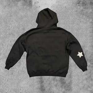 Sweats à capuche personnalisés à imprimé bouffant Fabricants de vêtements unisexes Sweatshirts unis en coton épais vierge Logo Sweats à capuche pour hommes - Product Image 2