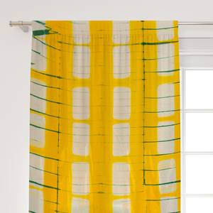 Rideau en coton écologique fait main style bohème imprimé tie-dye, panneau décoratif moderne pour chambre et salon - Product Image 2