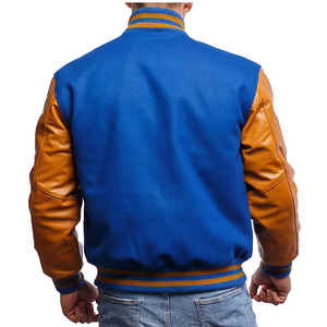 Blouson Bomber Homme Personnalisé de Qualité Supérieure avec Manches en Cuir, Broderie Chenille et Lettres en Laine – Style Baseball - Product Image 6