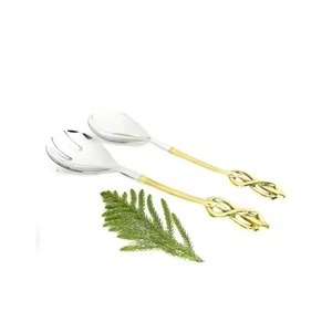 Premium Decorative Metal Salad <b>Server</b> for Contemporary Dining Room and Kitchen Presentation - Product Image 5