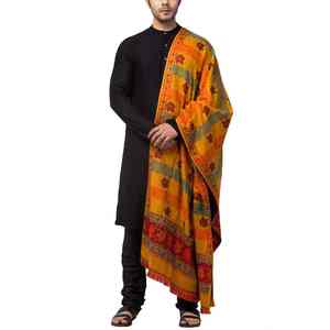 Elegante Chal de Lana Pashmina Estampado, Suave y Cálido, Diseño Sólido Hecho a Mano, Envoltura de Invierno Transpirable de Lujo para Vestimenta Formal Masculina - Product Image 6