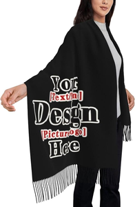 Écharpes longues personnalisées haut de gamme, design imprimé, foulard de mode, hijab, châle, écharpe carrée en soie douce, vente en gros - Product Image 6