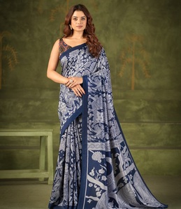 <b>Indian</b> Traditional Casual Saree with Kalamkari Print for Daily Wear and Festive Function for Women Comfortable Fancy Outfit - Product Image 1