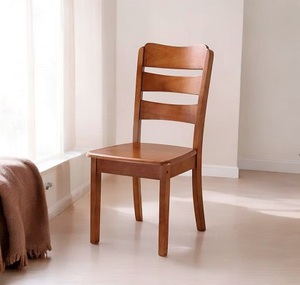 Chaise de salle à manger sans accoudoirs en bois massif, design traditionnel, mobilier de maison stable, apparence moderne, mobilier pour hôtel, banquet et maison - Product Image 5