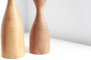 Ensemble de trois bougeoirs classiques en bois pour la décoration de mariage et de Noël, cadeau pour la maison, pour le salon - Product Image 4