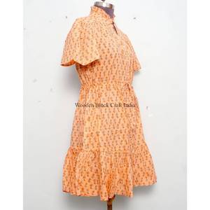 Nuevo Vestido Corto de Manga Larga con Corte en A, 100% Algodón, Suave y Cómodo, Estilo Playa, Verano 2026, Vestido con Estampado Digital - Product Image 5