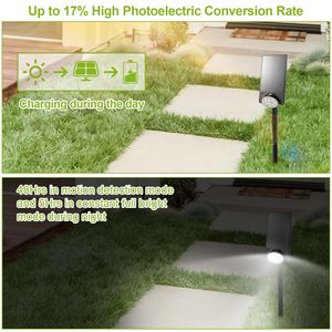 Luci Solari da Giardino con 88 LED e Sensore di Movimento a 120 Gradi, Controllo Sonoro, Illuminazione Moderna per Casa o Ufficio - Product Image 2