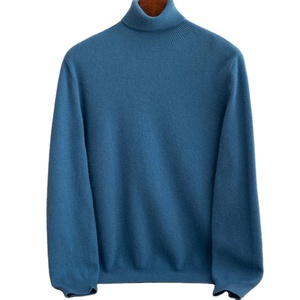 Nueva ropa de chándal para hombre, suéteres básicos de Color sólido con medio Cuello, jerséis elásticos de cuello redondo, suéter de punto de otoño cálido de gran tamaño para hombre - Product Image 6