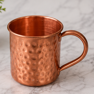 Bright Tamra Authentic Ayurvedic Hammered <b>Copper</b> <b>Mug</b> With Handle Eco-Friendly Drinkware Home Use Vintage Style Drinkware - Product Image 5