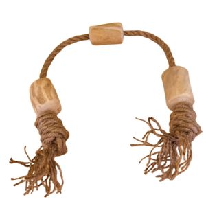 Juguete Masticable para Perros de Madera de Café OEM con Cuerda de Algodón, Juguete Ecológico de Alta Calidad para Perros, para Marcas y Distribuidores de Productos para Mascotas - Product Image 4