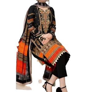 Nuevo Vestido para Mujer en Color Amarillo y Negro, Hermoso y Elegante, Traje Pakistaní para Damas, Ropa de Verano India, Gran Venta - Product Image 1
