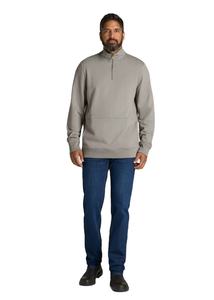 Sweat à capuche motif quart de fermeture éclair pour hommes de grande taille pull d'hiver en éponge française noir avec col à capuche sweat-shirt hommes vente en gros - Product Image 5