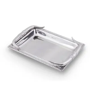 Round <b>Ceramic</b> Eco-Friendly Serving Tray with Polished Finish Classic American Design Dishwasher Safe for Party Occasions - Product Image 3