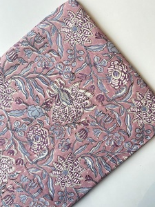 Tissu en coton imprimé au bloc réutilisable, écologique, motif floral, impression personnalisée, impression au bloc manuel, fournisseur de tissus en gros - Product Image 3