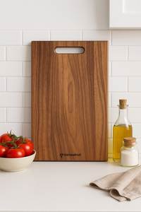 Planche à découper robuste en bois, écologique, de qualité alimentaire, forme rectangulaire, épaisseur 2,0 cm, compatible lave-vaisselle, pour usage en cuisine, sûre - Product Image 1